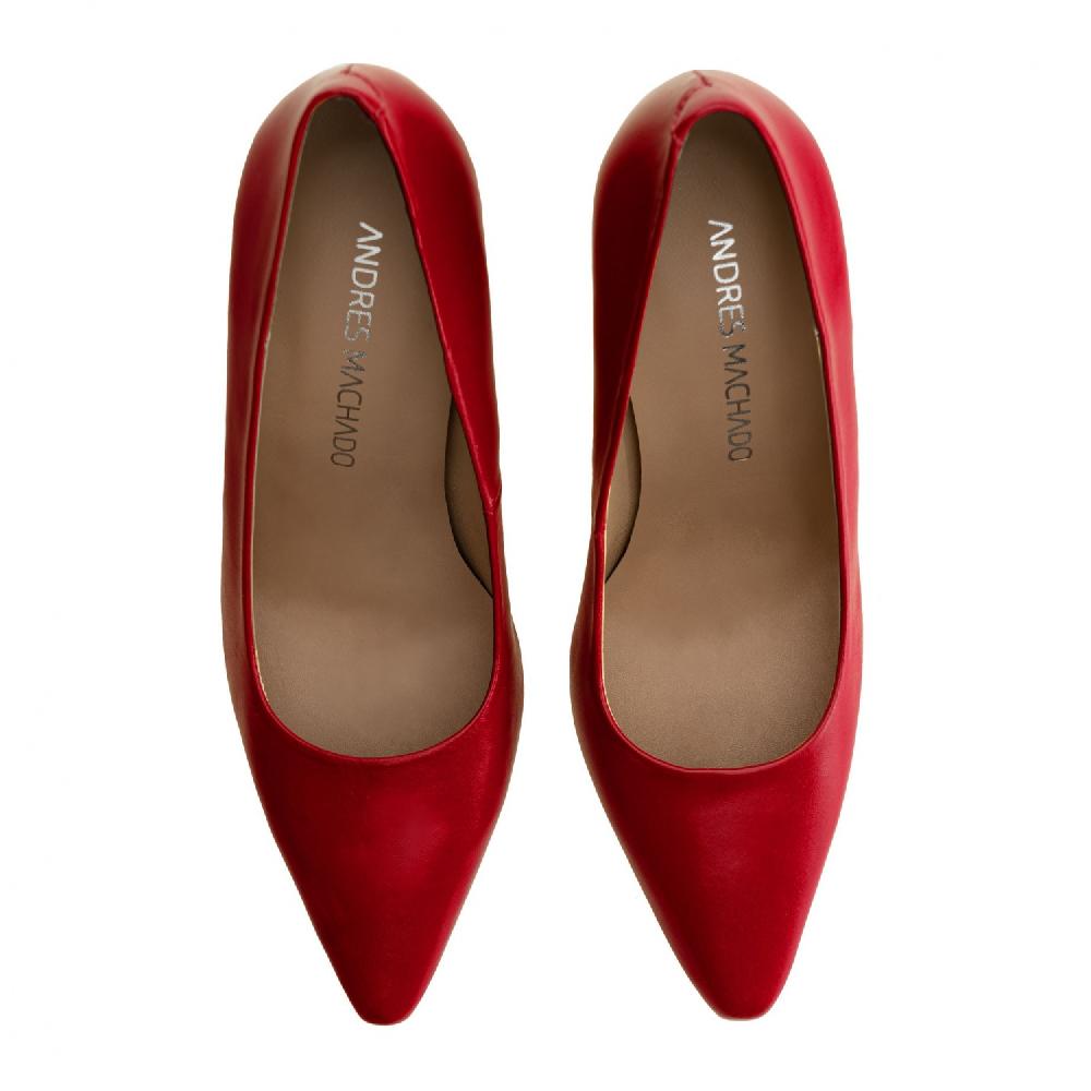 Andres Machado Salón En Piel De Color Rojo