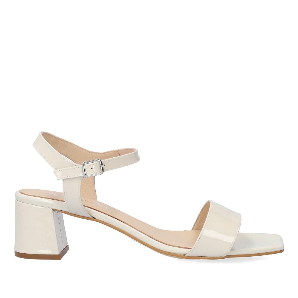 Andres Machado Sandalia Charol En Piel Hielo