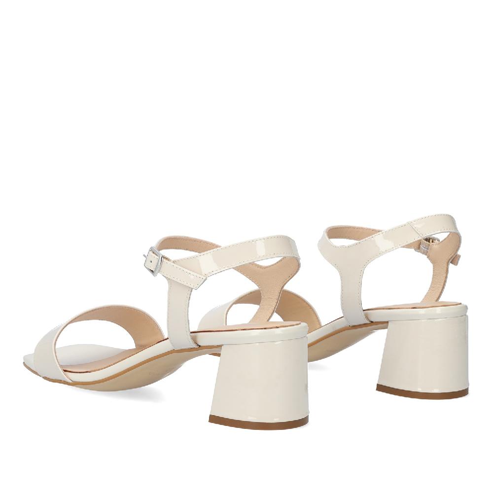 Andres Machado Sandalia Charol En Piel Hielo