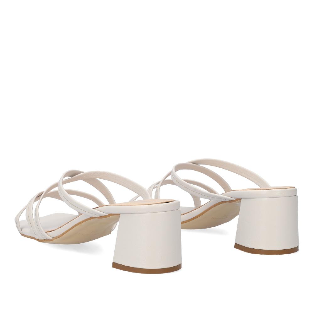 Andres Machado Sandalia Con Tacón En Piel Gris