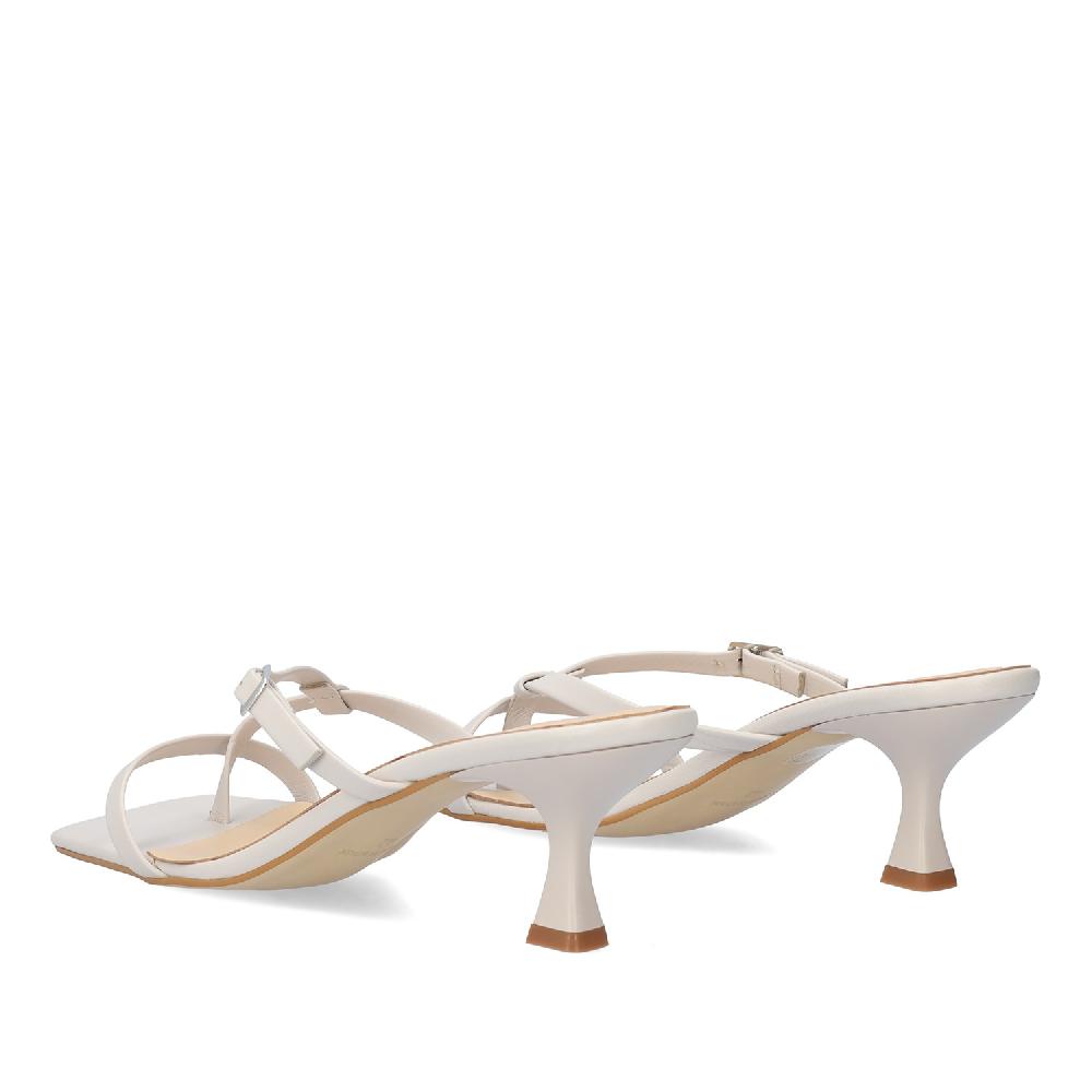 Andres Machado Sandalia Con Tacón En Piel Gris