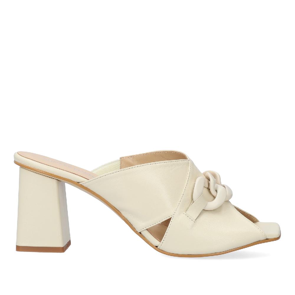 Andres Machado Sandalia Con Tacón En Piel Hielo