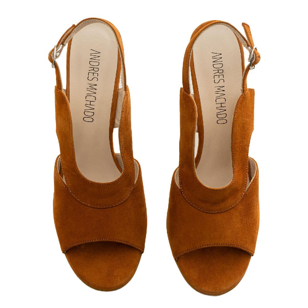 Andres Machado Sandalias Destalonadas En Ante Teja