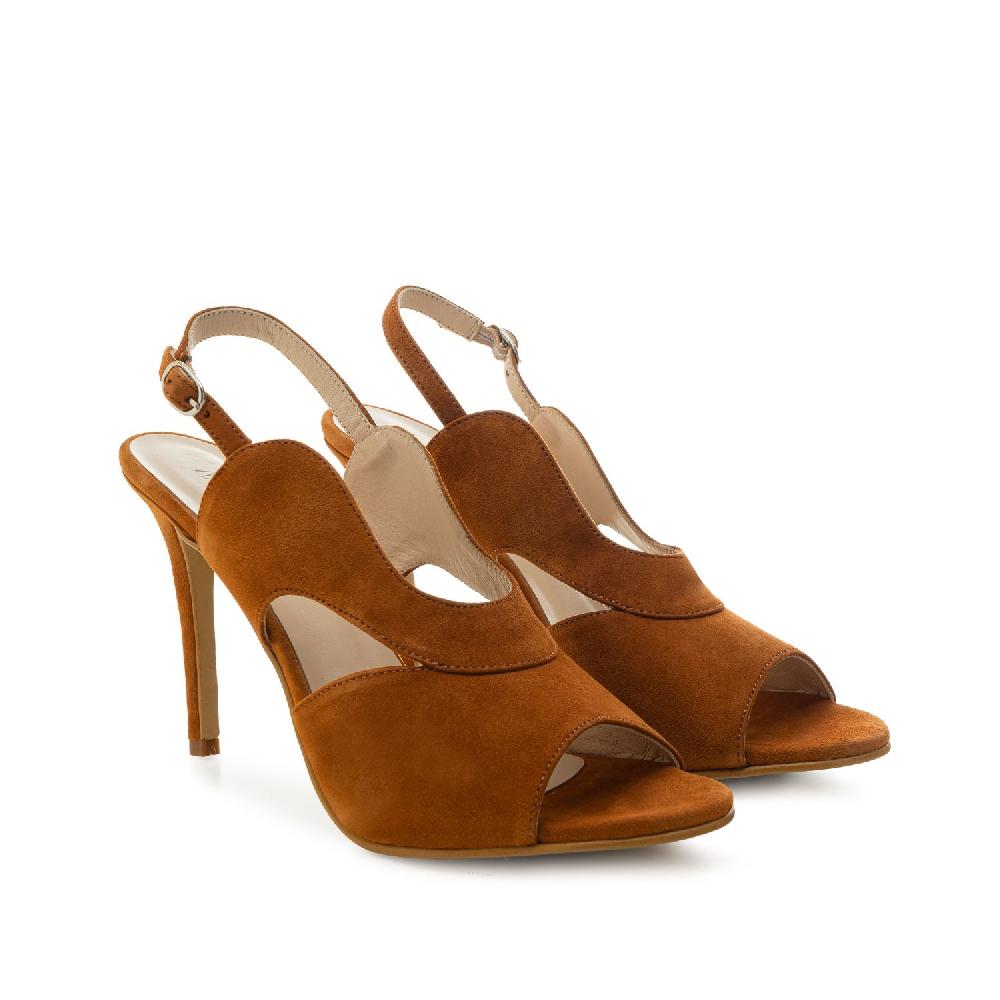 Andres machado Sandalias Destalonadas en Ante Teja