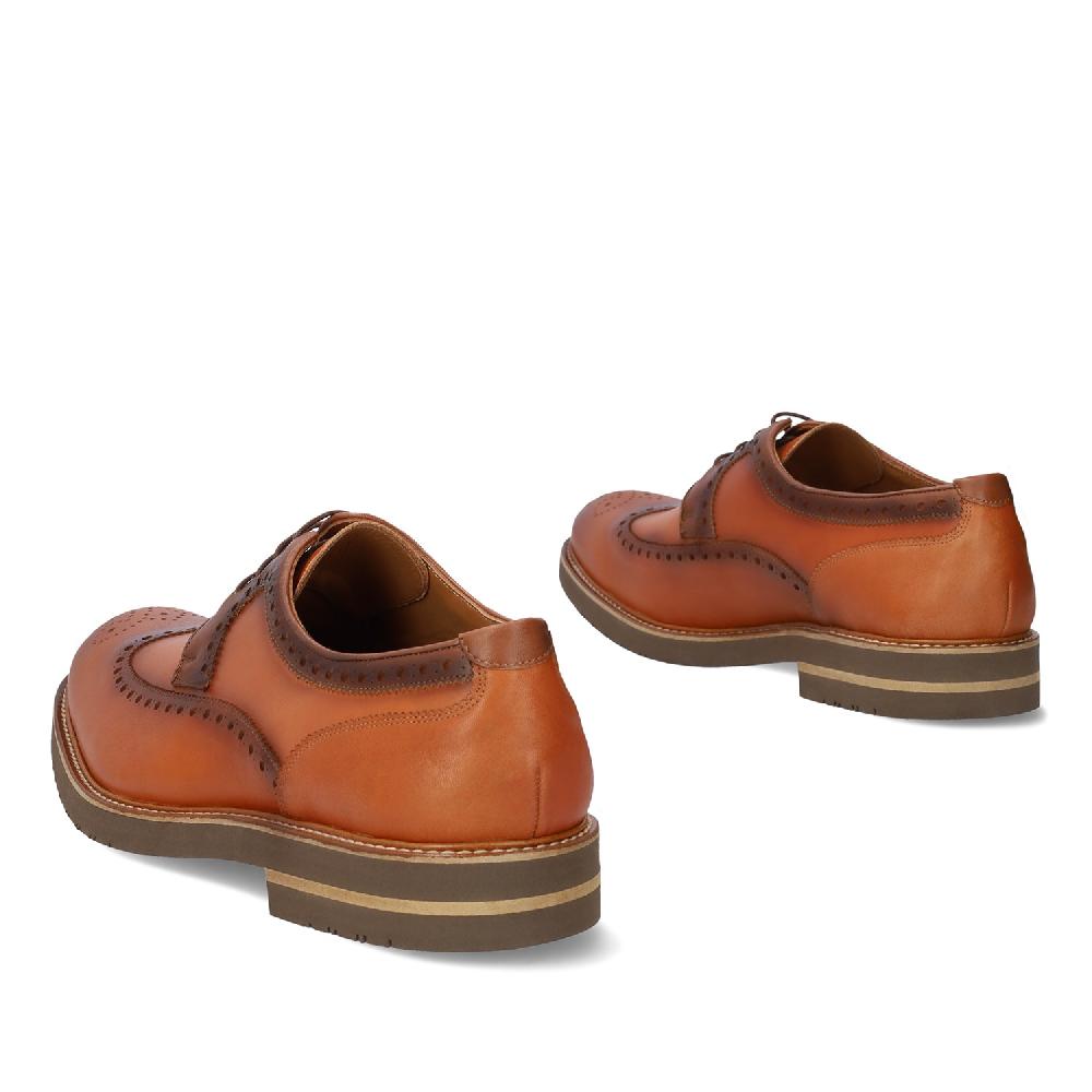 Andres Machado Zapato Blucher Piel Color Cuero