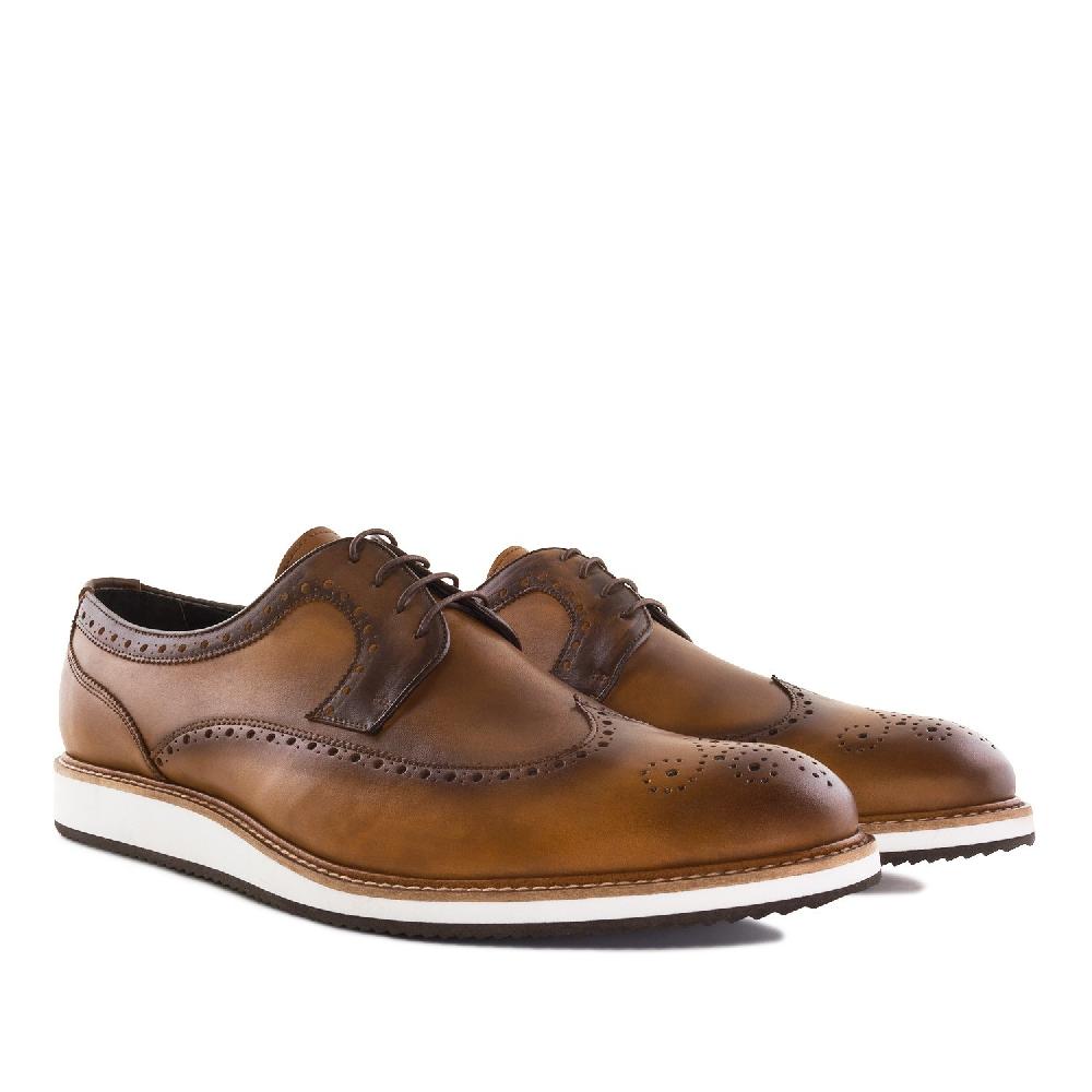 Andres machado Zapato Blucher Piel color Cuero