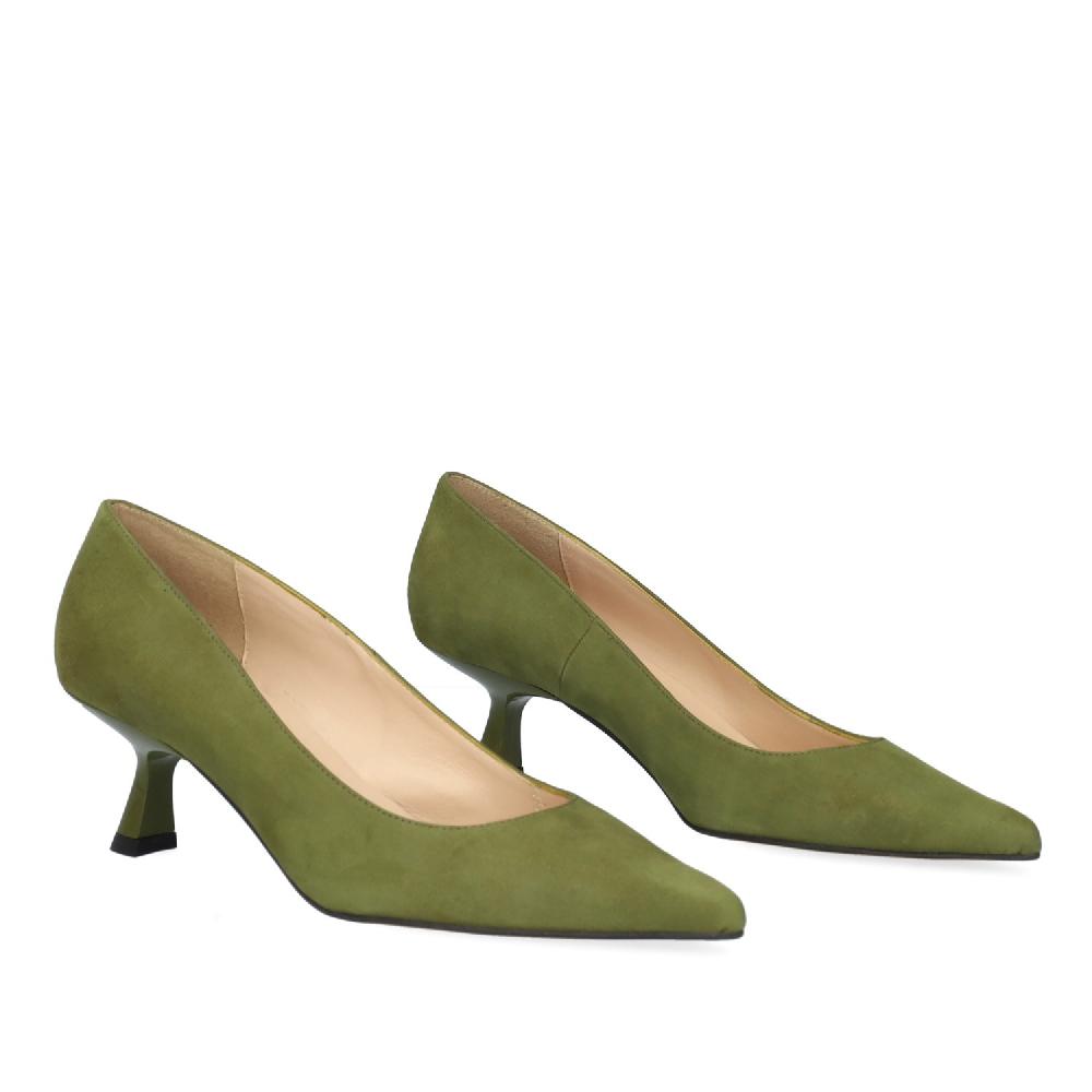 Andres machado Zapato de tacón en ante kaki