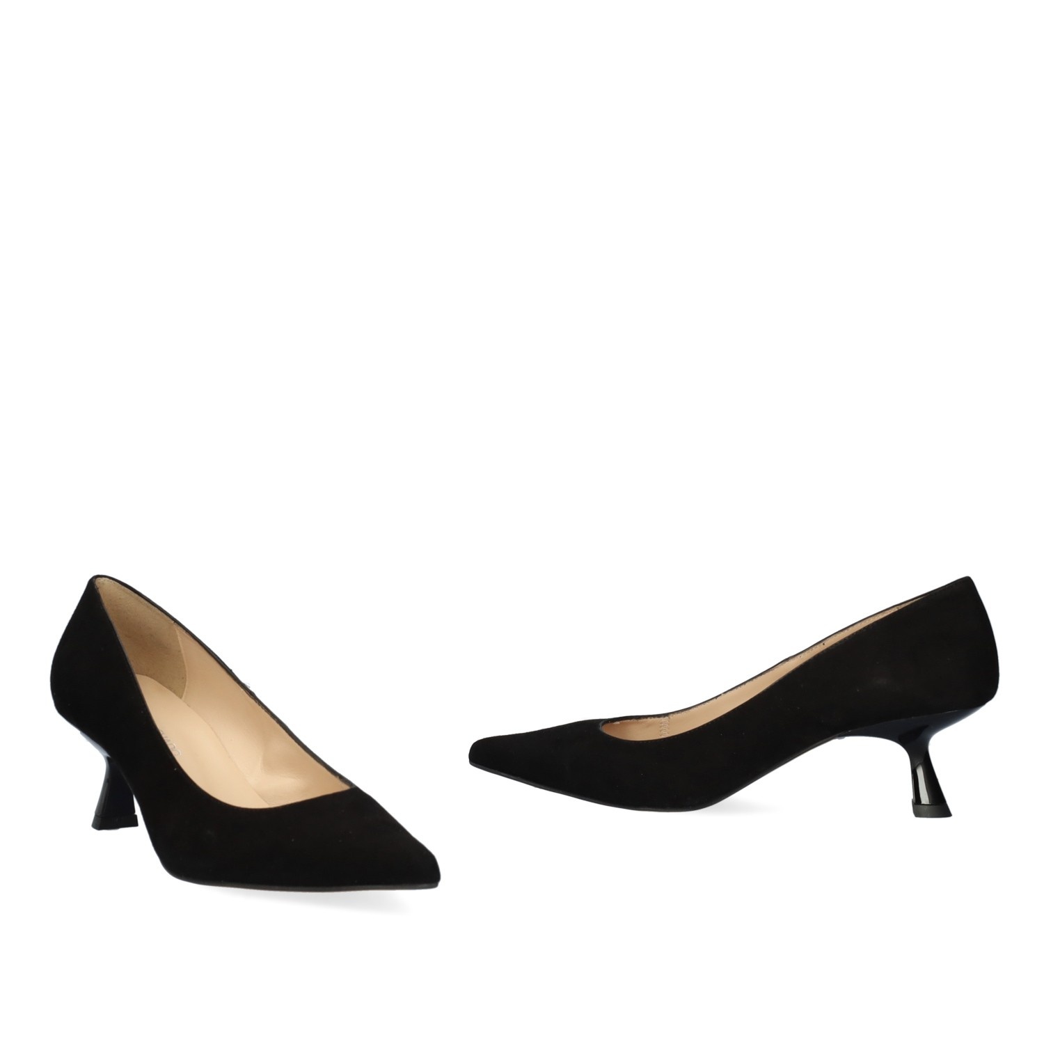 Andres Machado Zapato De Tacón En Ante Negro