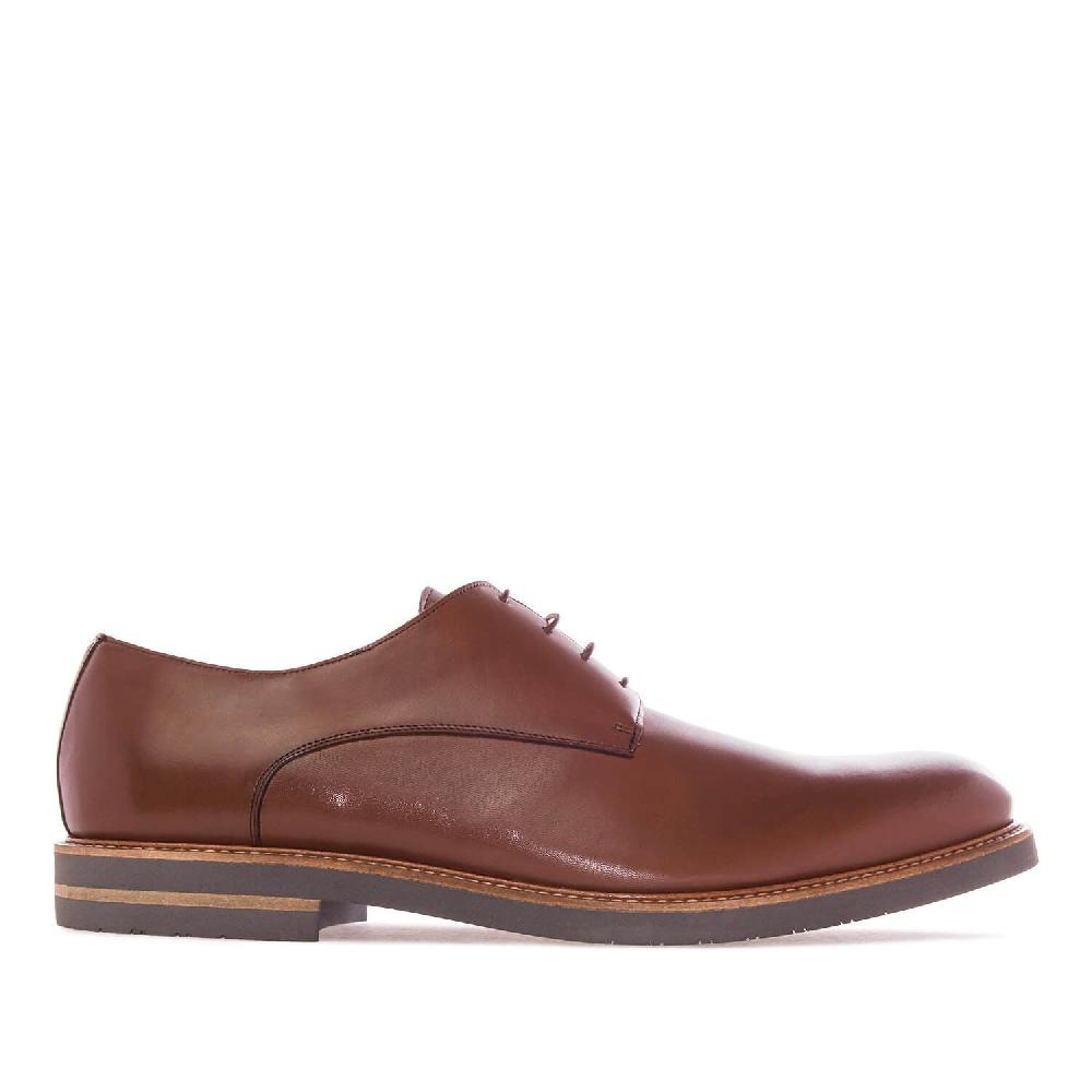 Andres Machado Zapato En Cuero Marron