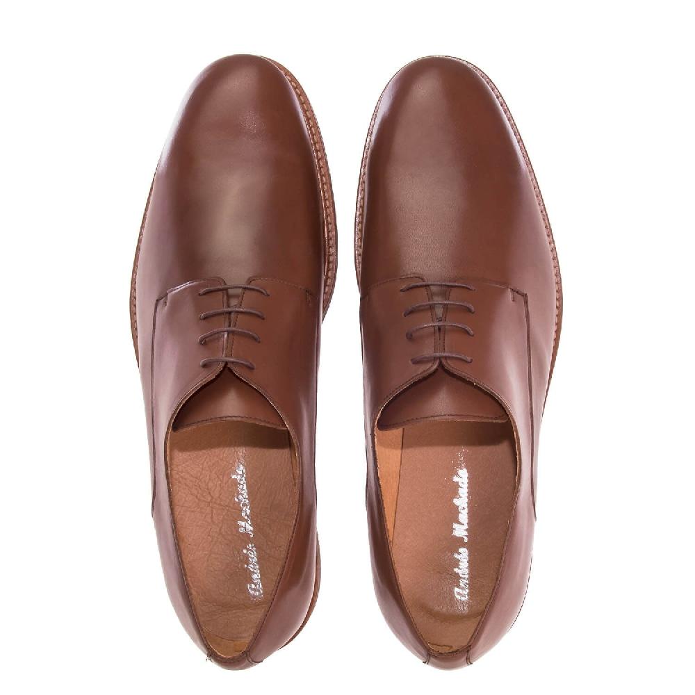 Andres Machado Zapato En Cuero Marron