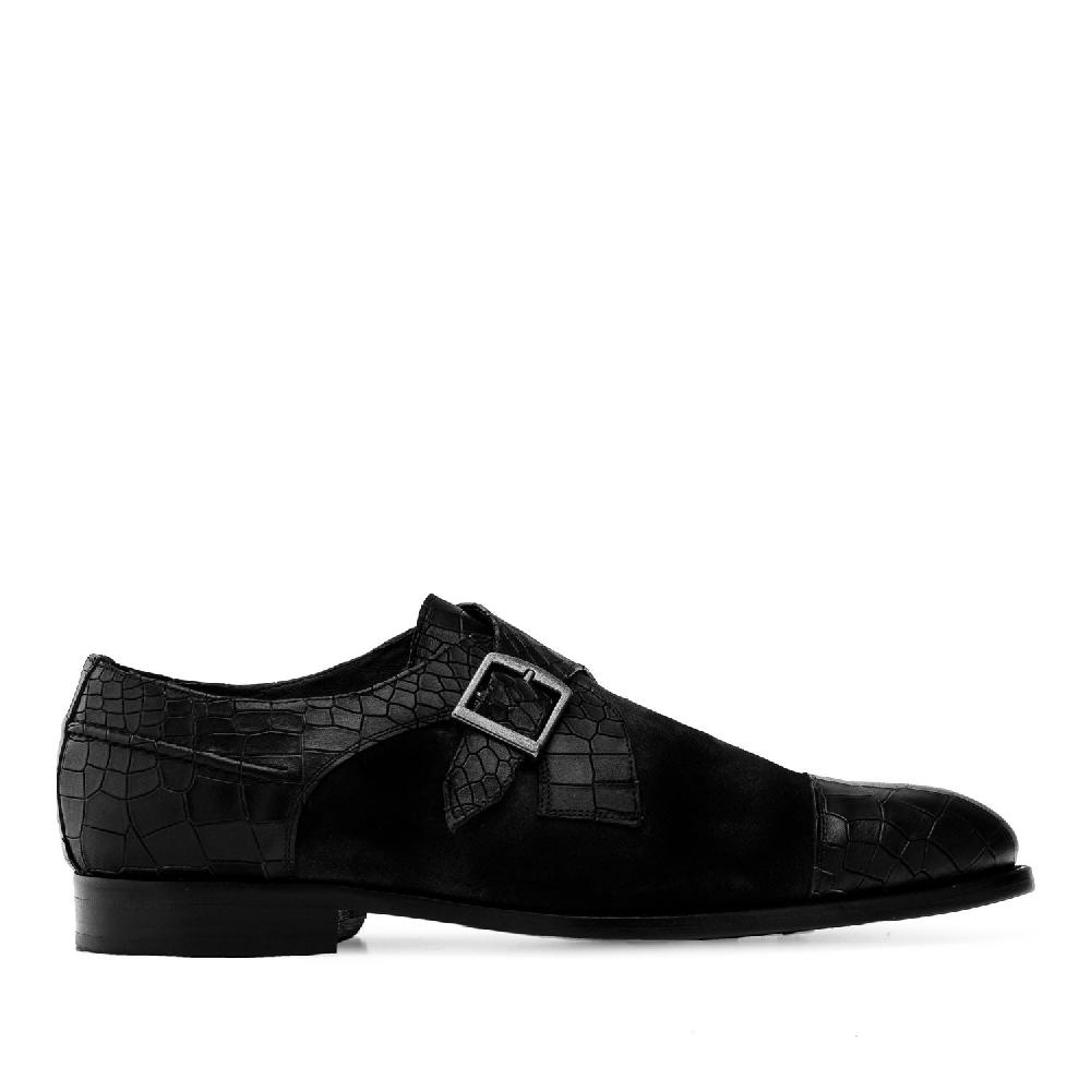 Andres Machado Zapato Monk Serraje Coco Negro