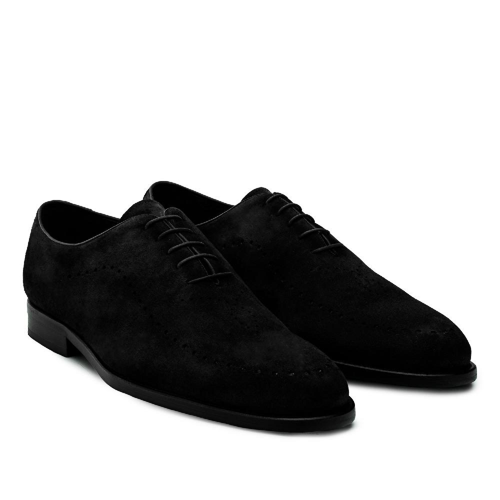 Andres machado Zapato Serraje Negro con Cordones