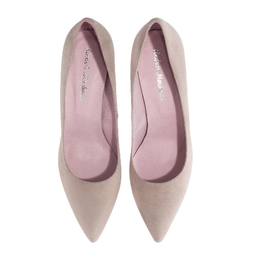 Andres Machado Zapato Tacón De Ante Taupe