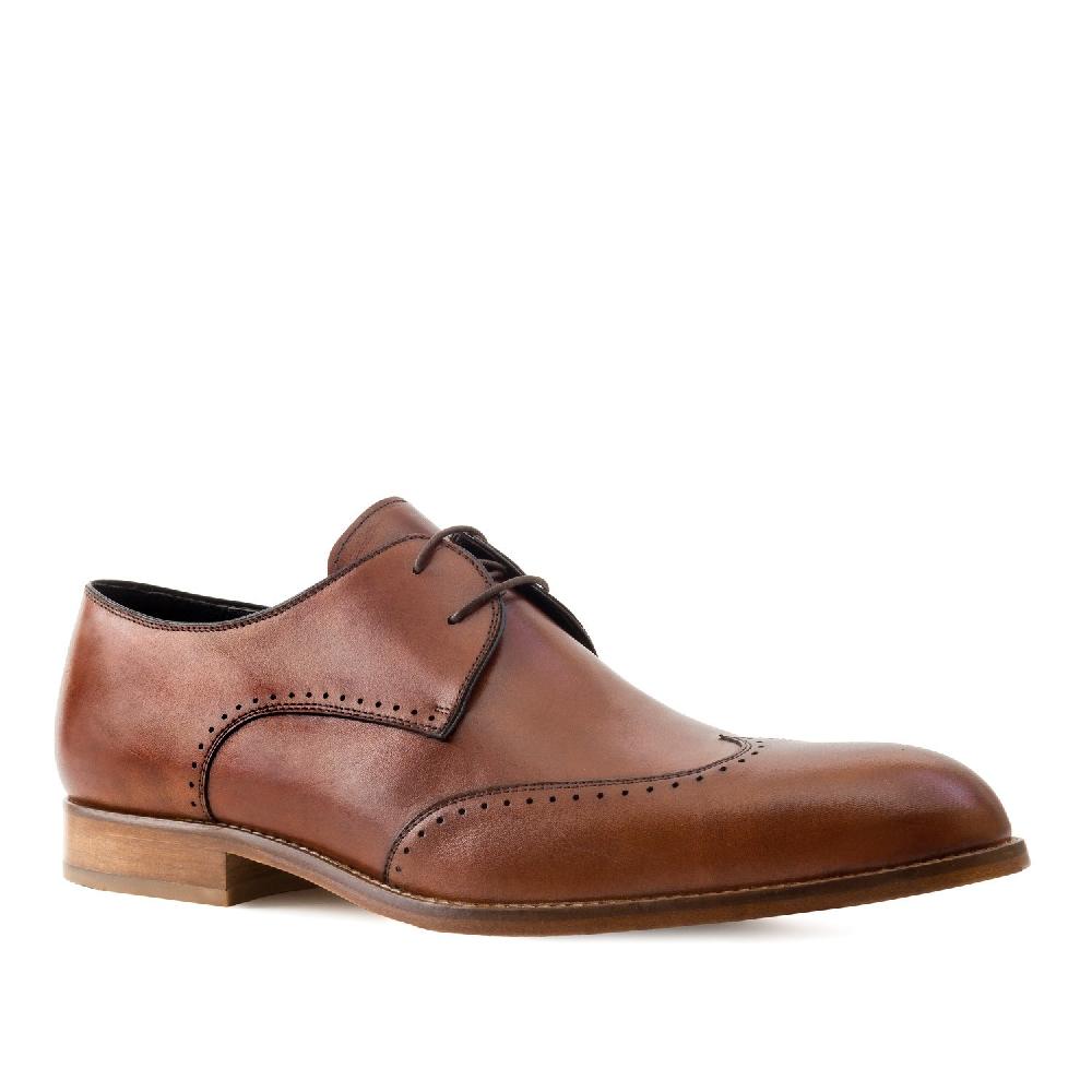 Andres Machado Zapatos Blucher Piel Caoba