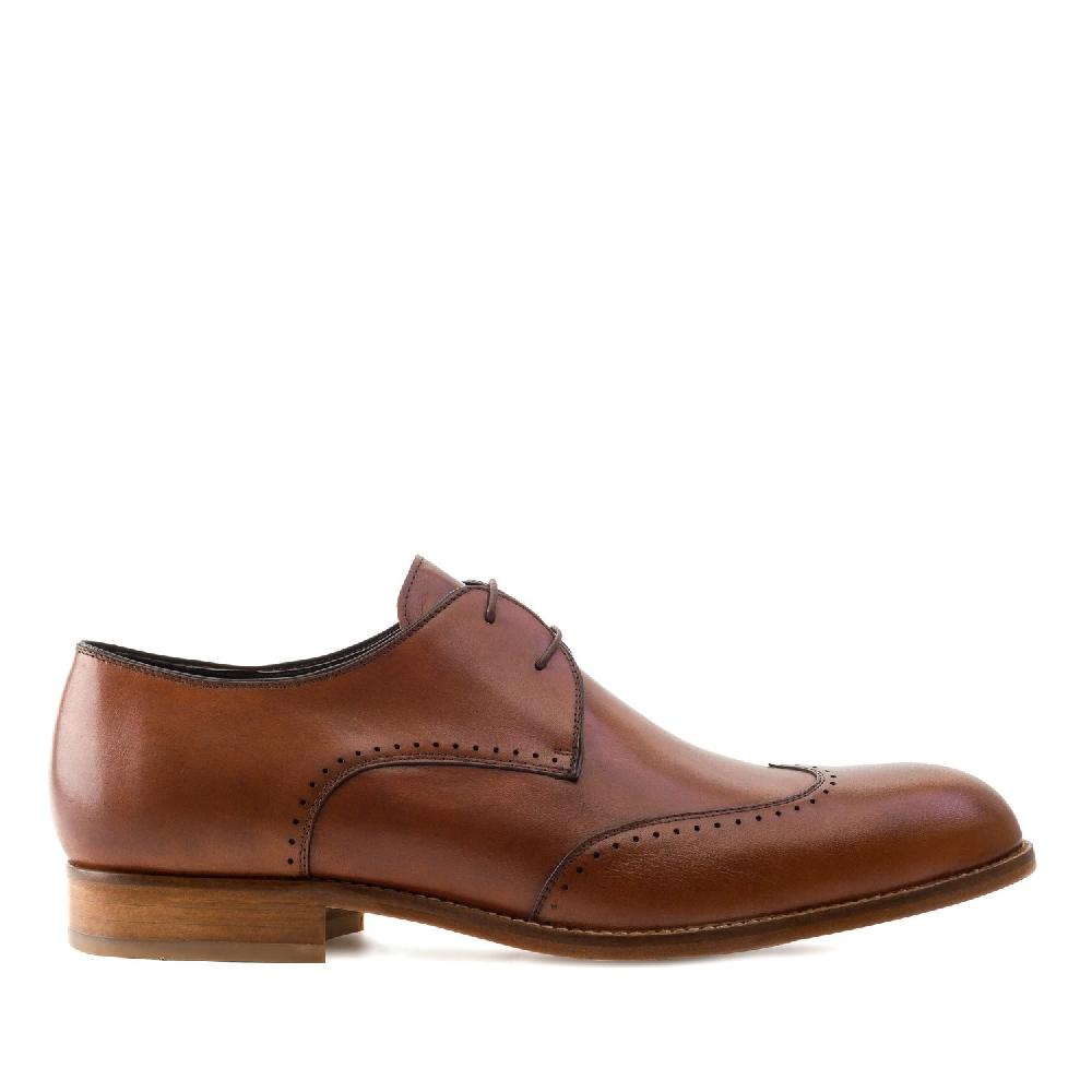 Andres Machado Zapatos Blucher Piel Caoba