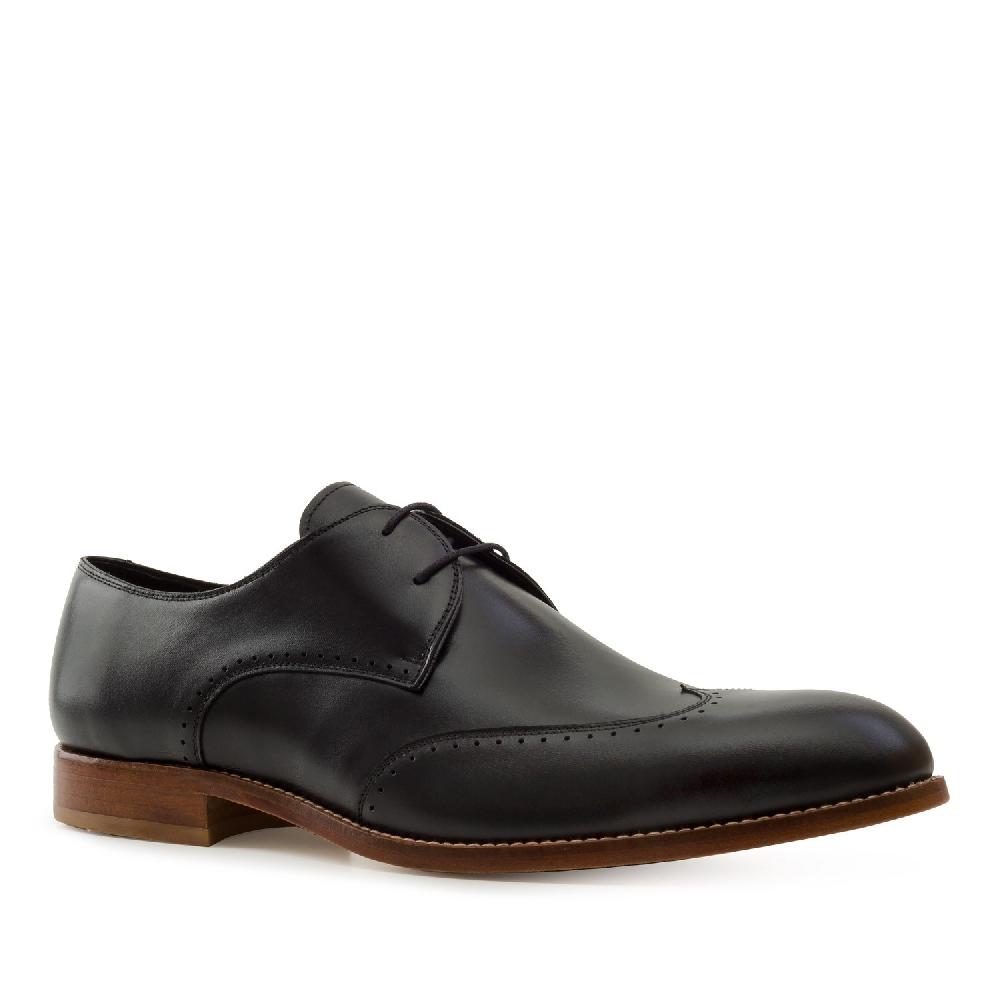 Andres Machado Zapatos Blucher Piel Negro