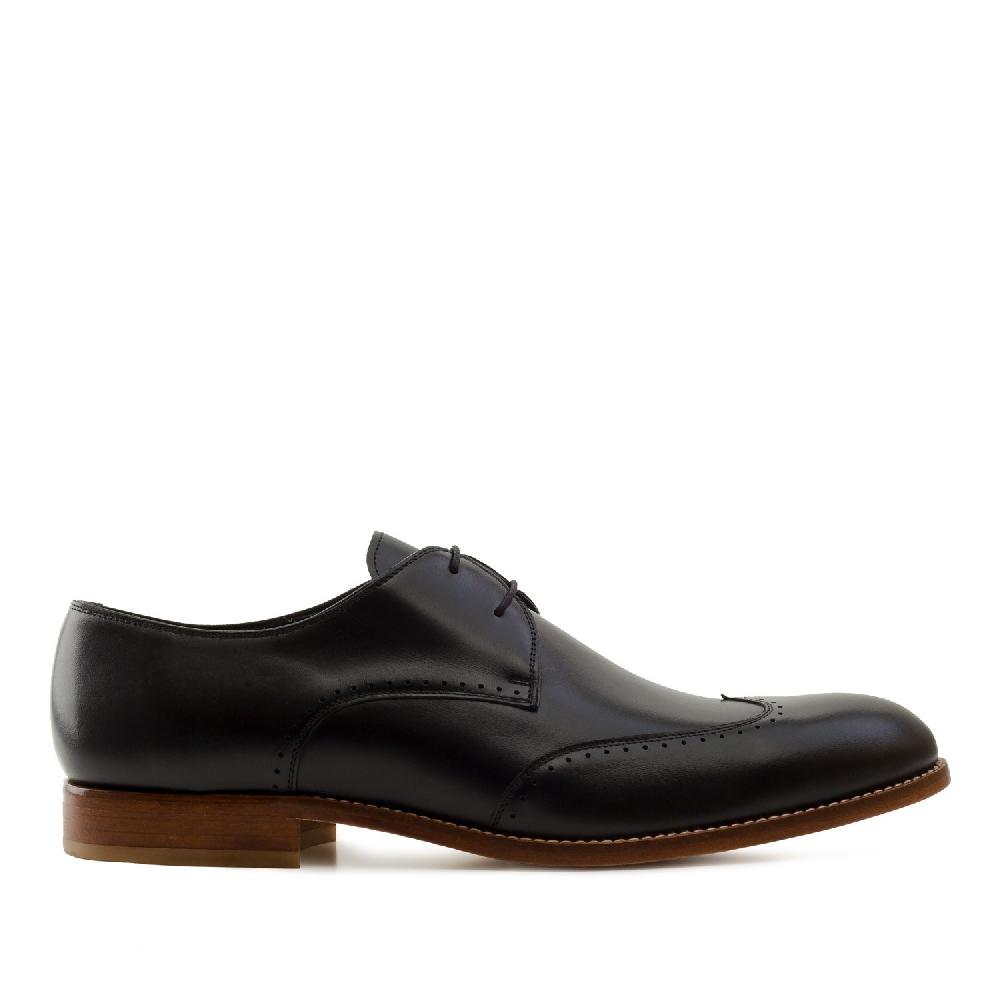 Andres Machado Zapatos Blucher Piel Negro