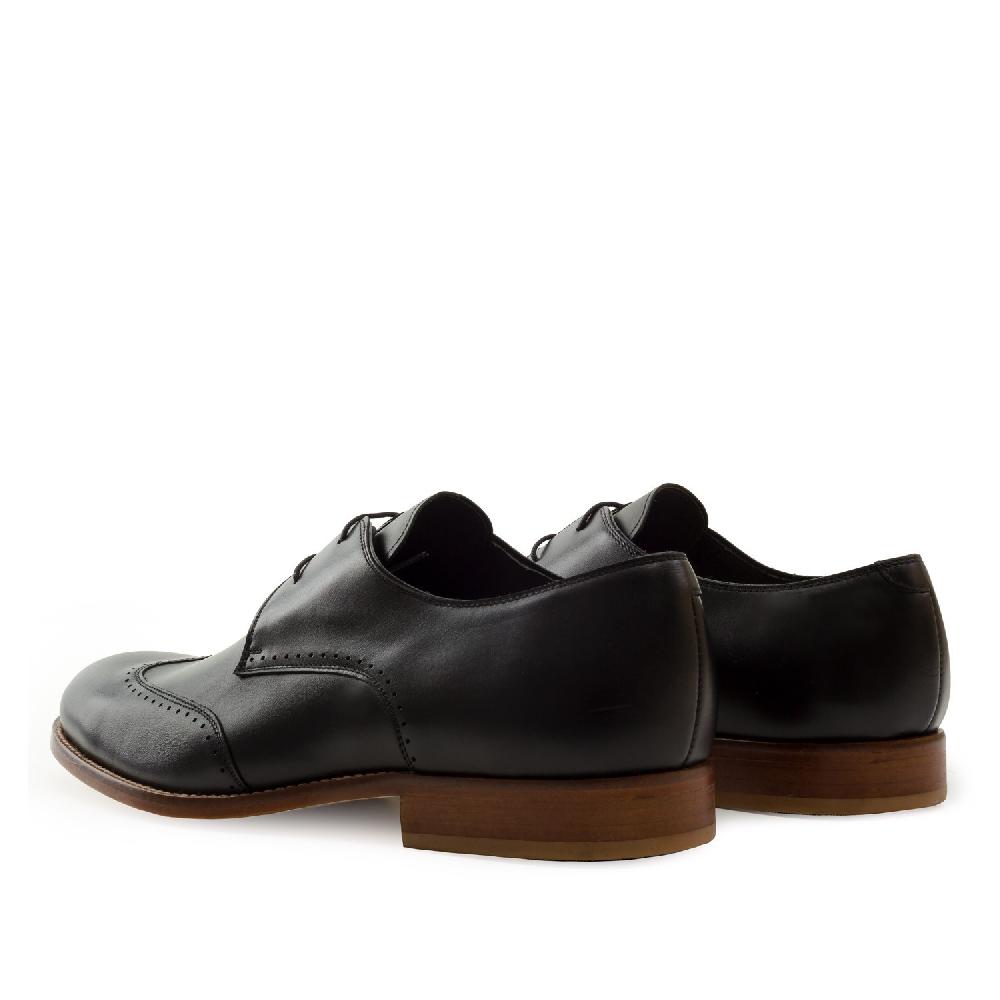 Andres Machado Zapatos Blucher Piel Negro