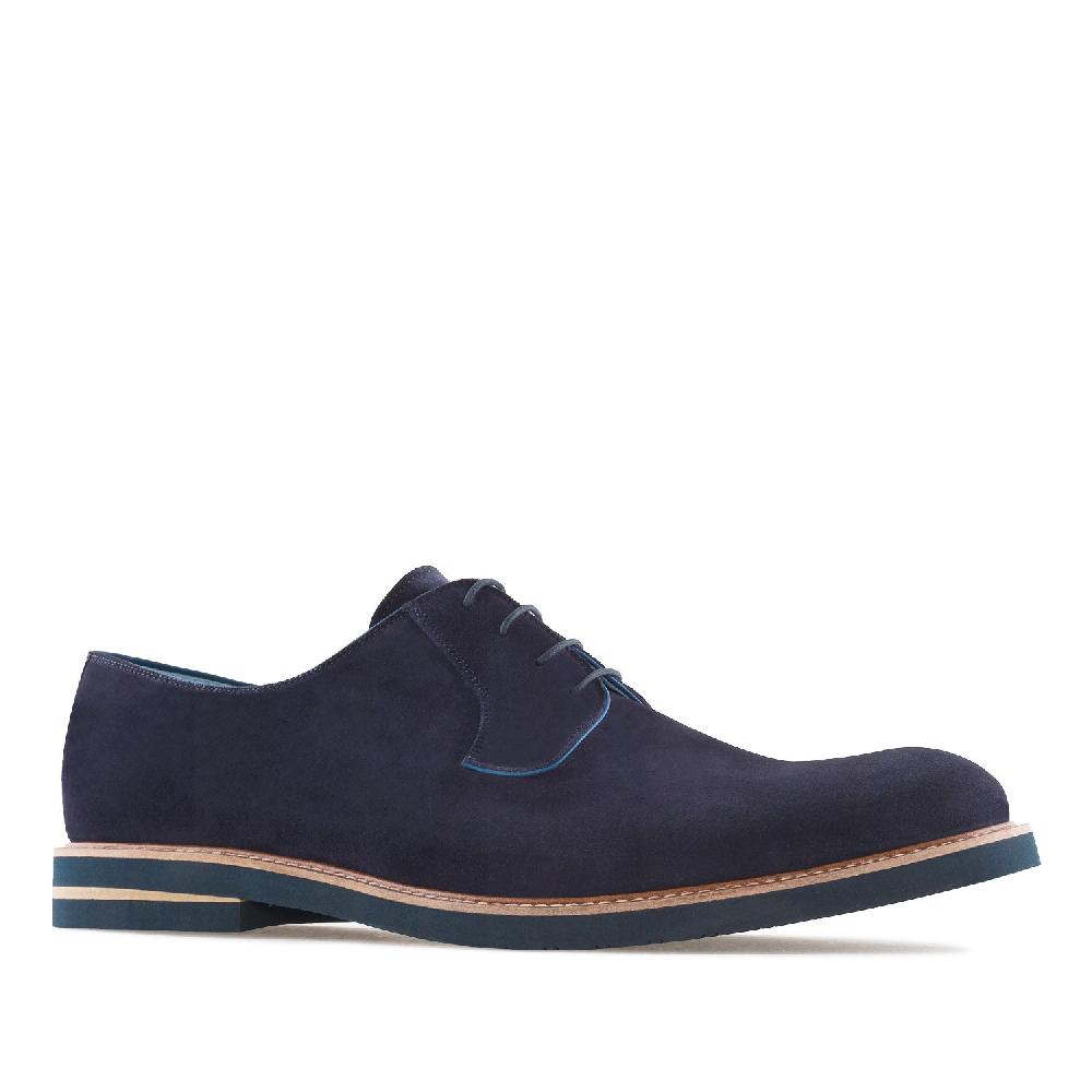 Andres Machado Zapatos Blucher Serraje Azul