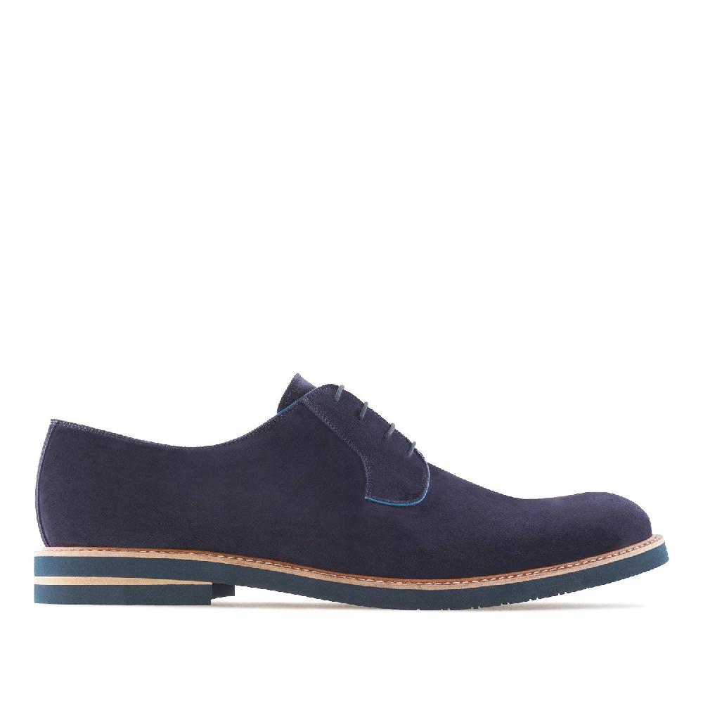 Andres Machado Zapatos Blucher Serraje Azul