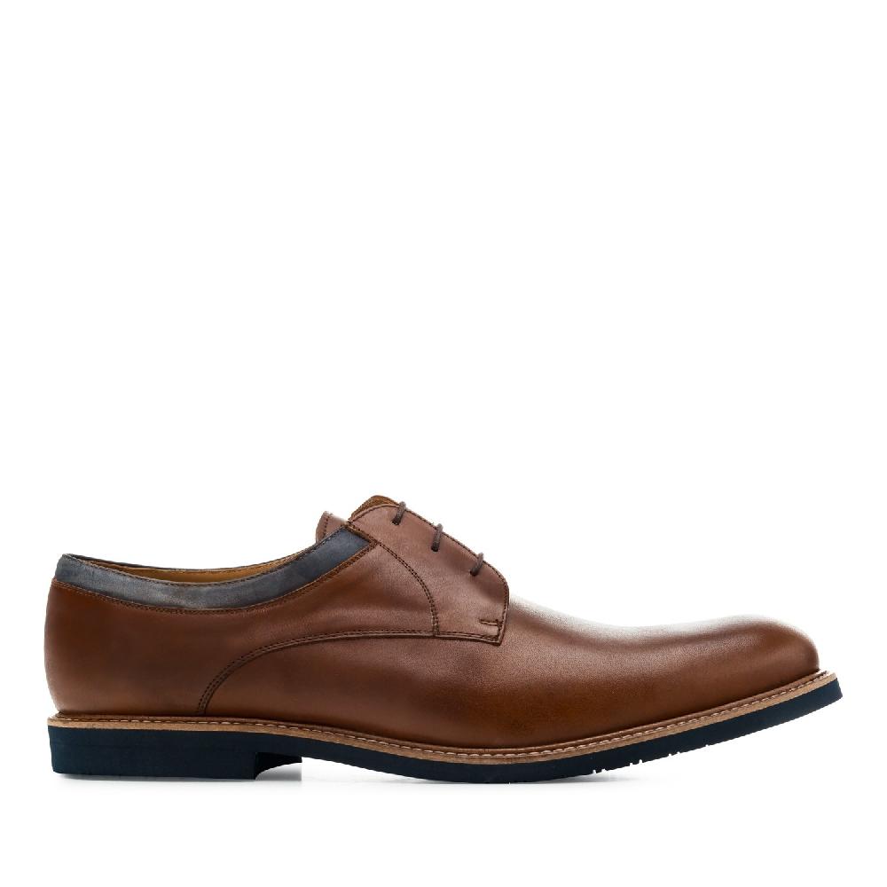 Andres Machado Zapatos Estilo Blucher En Marron