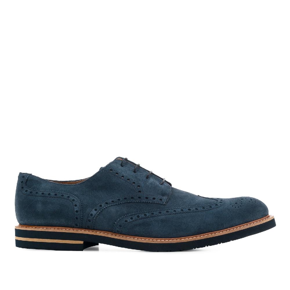 Andres Machado Zapatos Estilo Blucher Serraje Azul