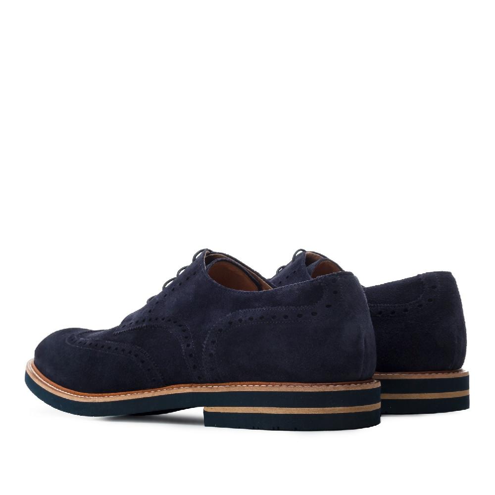 Andres Machado Zapatos Estilo Blucher Serraje Azul