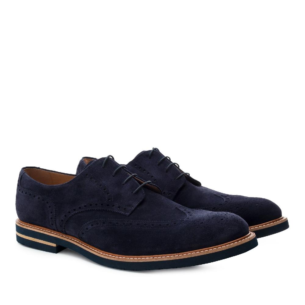 Andres machado Zapatos estilo Blucher Serraje Azul