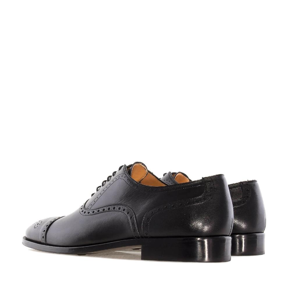 Andres Machado Zapatos Estilo Oxford En Piel Negro