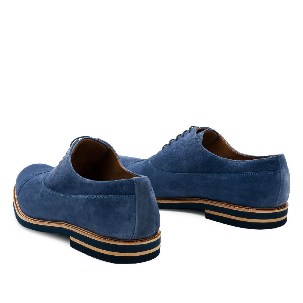 Andres Machado Zapatos Oxford Serraje Azul