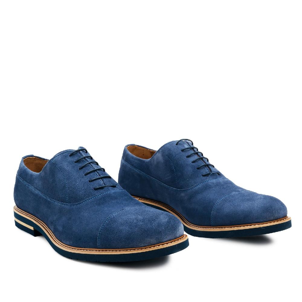 Andres machado Zapatos Oxford Serraje Azul