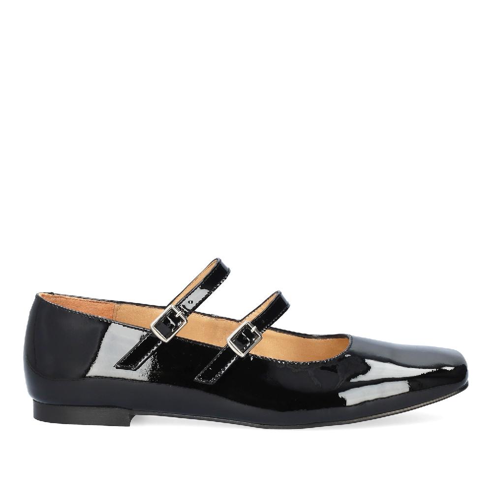 Andres Machado Bailarina Charol Negro Estilo Mary Jane