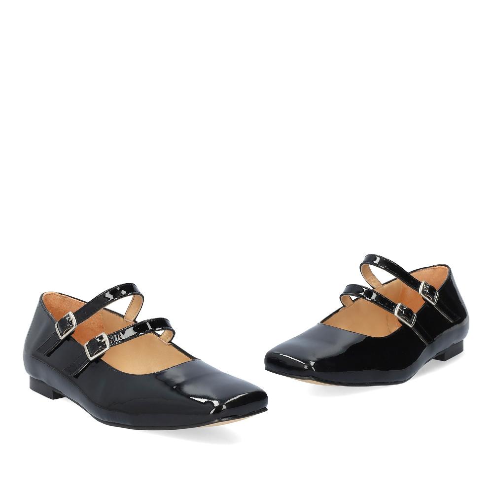 Andres Machado Bailarina Charol Negro Estilo Mary Jane