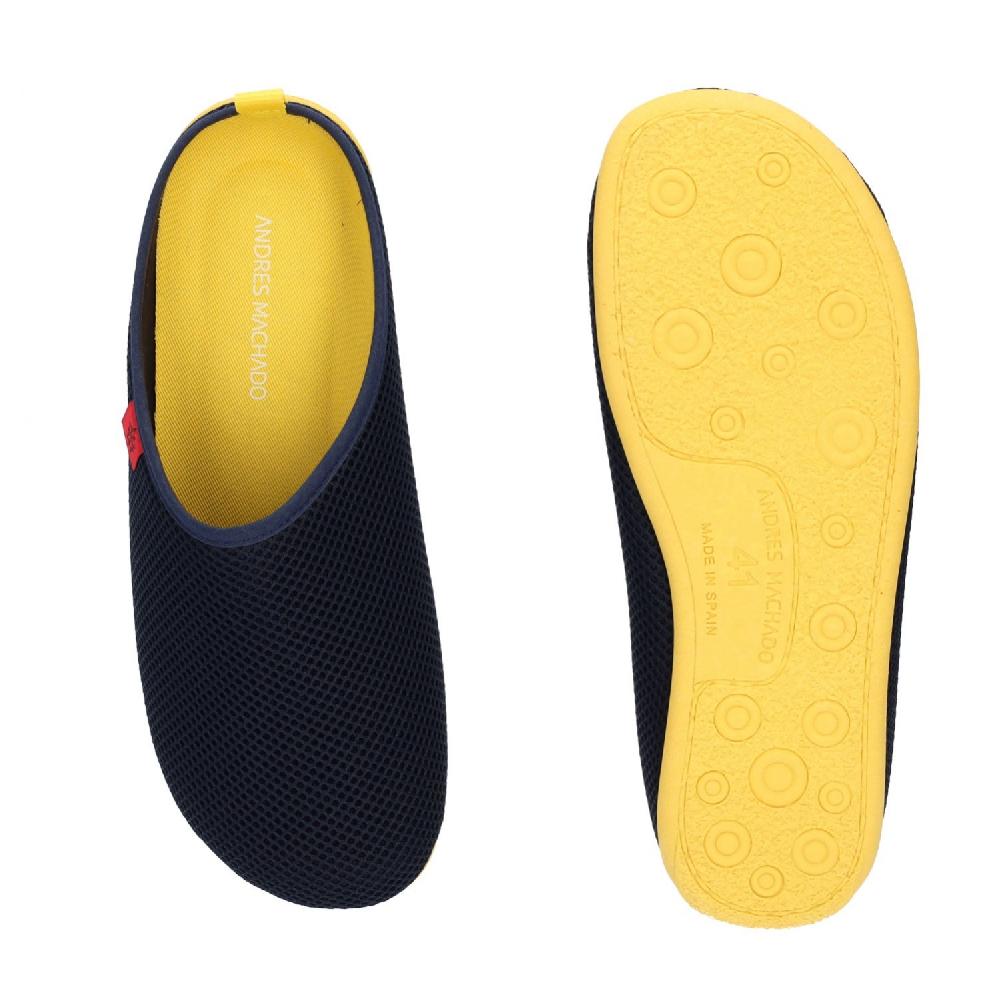 Andres Machado Zapatillas Unisex De Estar Por Casa De Verano En Rejilla Marino