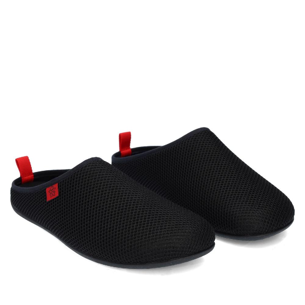 Andres machado Zapatillas Unisex de estar por casa de Verano en Rejilla Negro