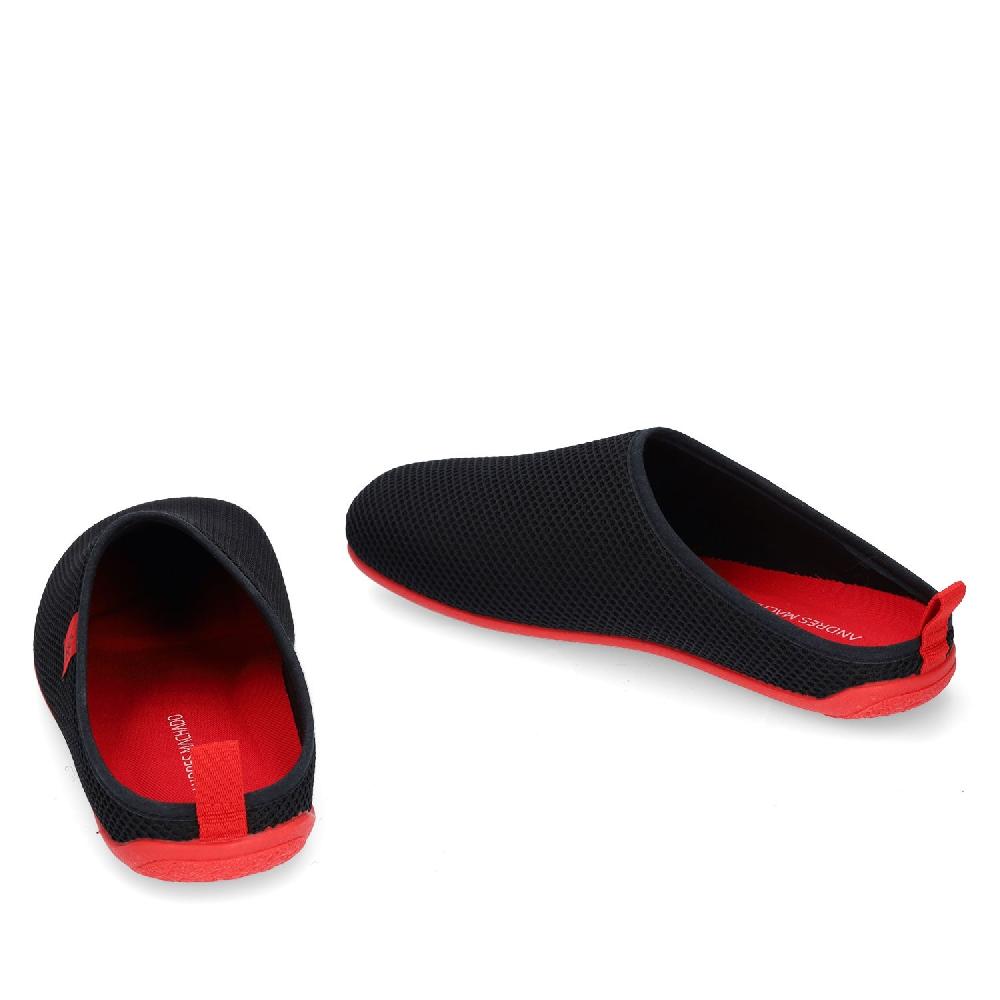 Andres Machado Zapatillas Unisex De Estar Por Casa De Verano En Rejilla Negro