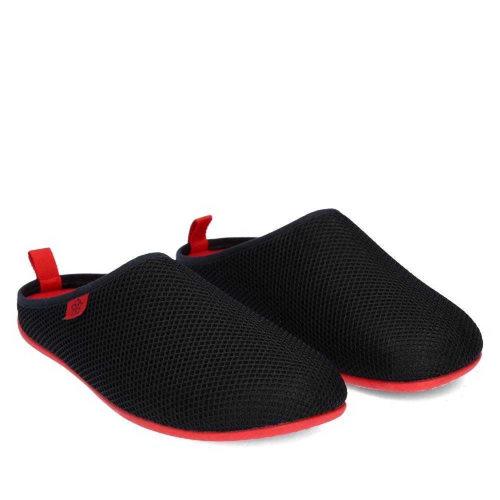 Andres machado Zapatillas Unisex de estar por casa de Verano en Rejilla Negro