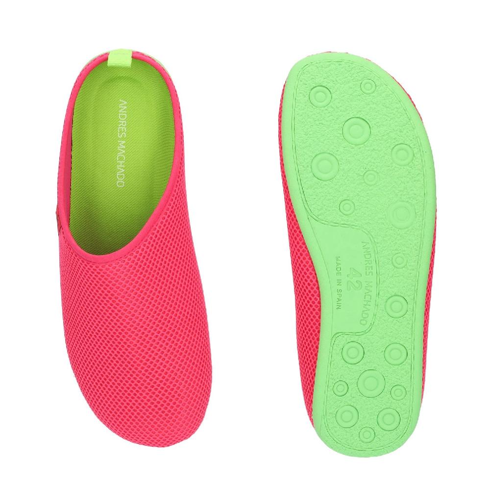 Andres Machado Zapatillas Unisex De Estar Por Casa De Verano En Rejilla Fucsia