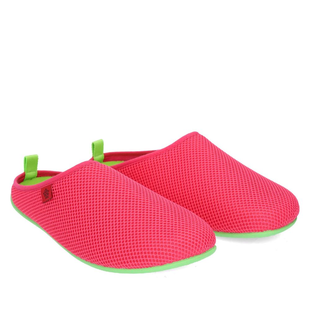 Andres machado Zapatillas Unisex de estar por casa de Verano en Rejilla Fucsia
