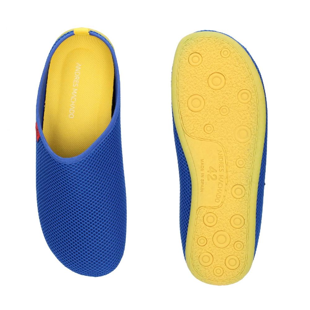 Andres Machado Zapatillas Unisex De Estar Por Casa De Verano En Rejilla Azul Klein