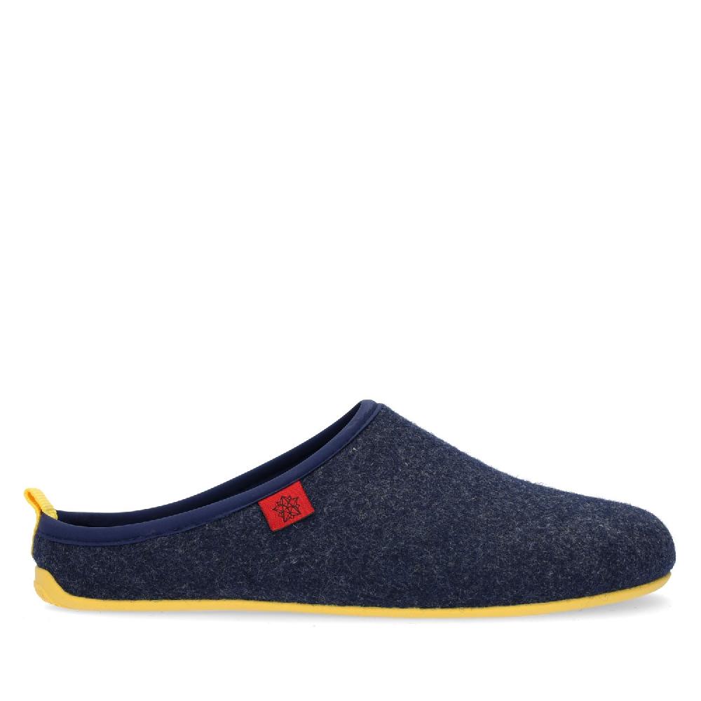 Andres Machado Zapatillas Unisex En Tejido Fieltro Azul Marino