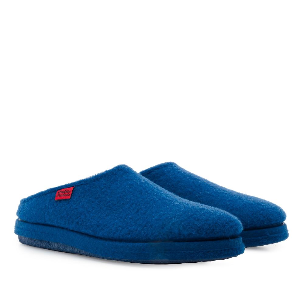 Andres machado Zapatillas Unisex en Tejido Fieltro Azul