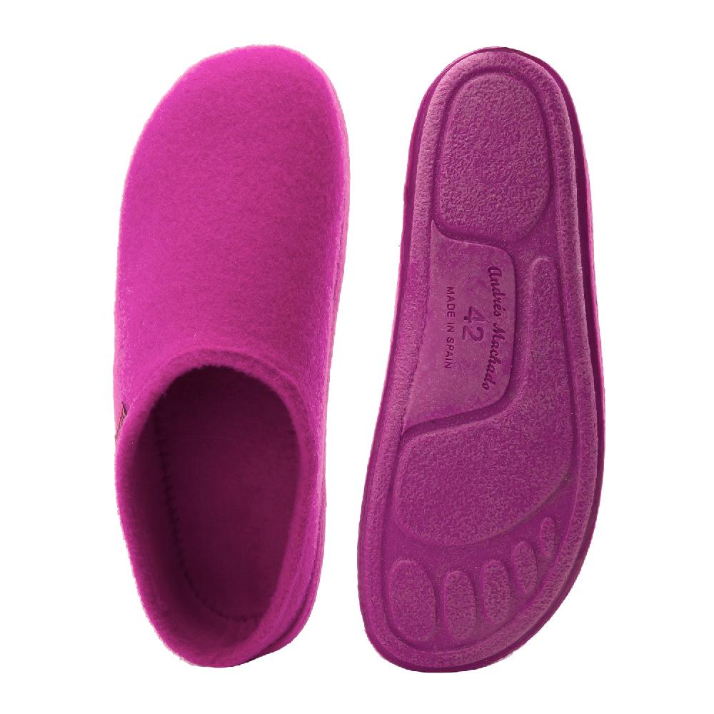 Andres Machado Zapatillas Unisex En Tejido Fieltro Fuxia