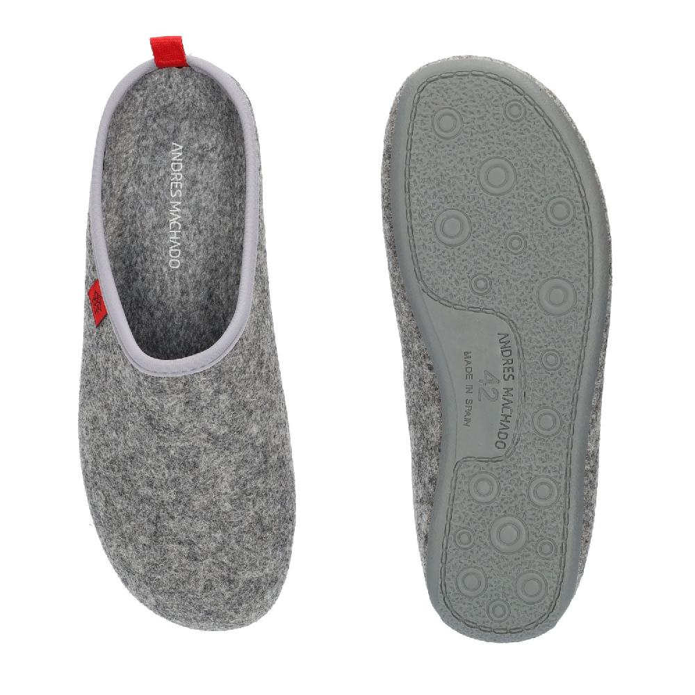 Andres Machado Zapatillas Unisex En Tejido Fieltro Gris