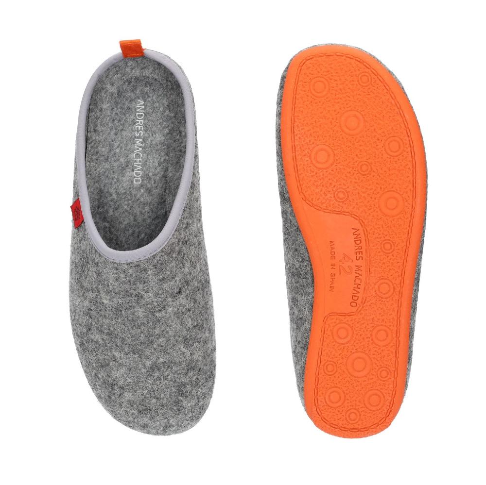 Andres Machado Zapatillas Unisex En Tejido Fieltro Gris