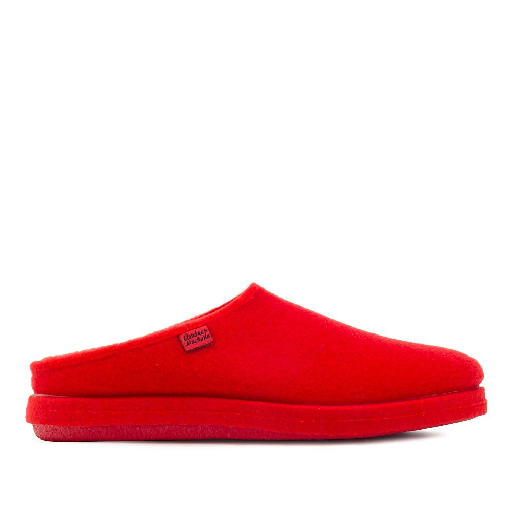 Andres Machado Zapatillas Unisex En Tejido Fieltro Rojo