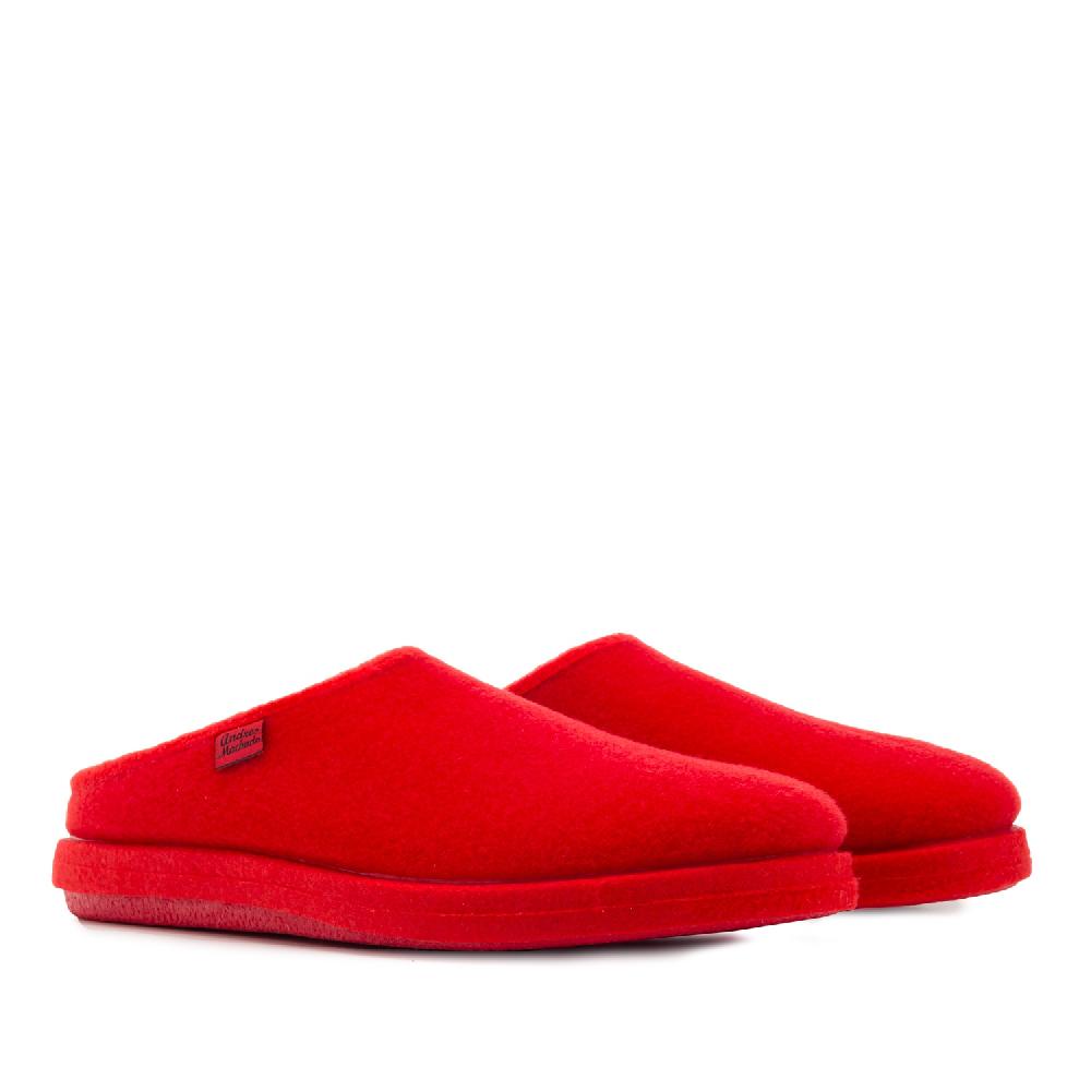 Andres machado Zapatillas Unisex en Tejido Fieltro Rojo