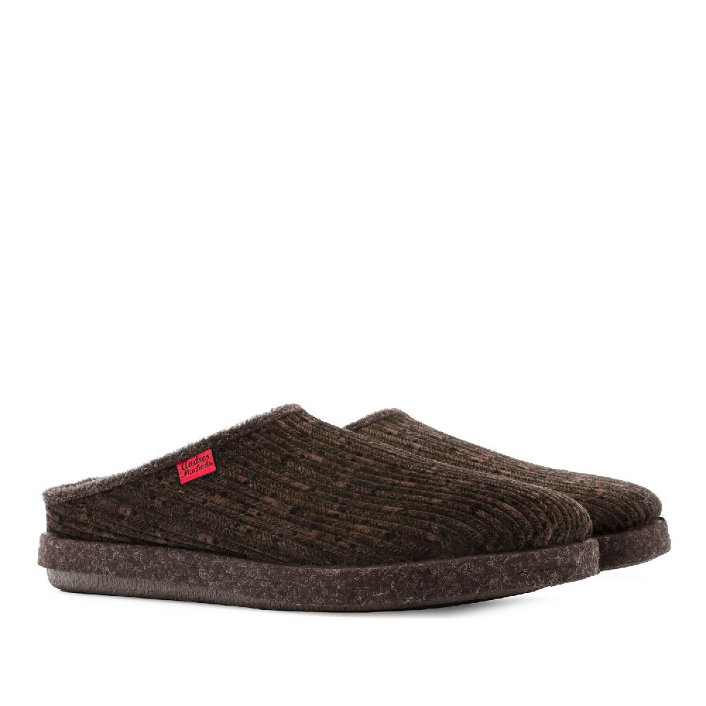 Andres machado Zapatillas Unisex en Tejido Pana Marrón