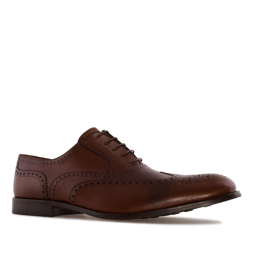 Andres Machado Zapato De Caballero Estilo Oxford En Piel Caoba