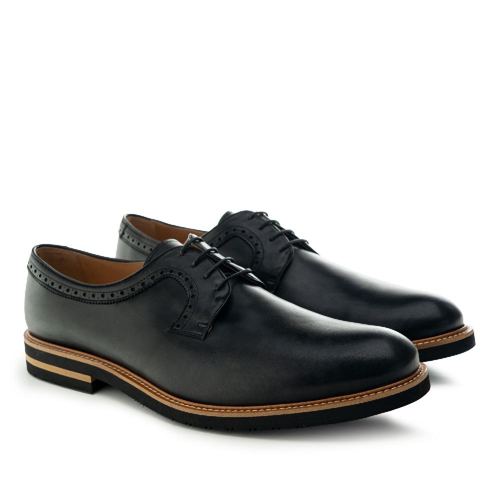 Andres machado Zapato estilo Blucher en Cuero de color Negro
